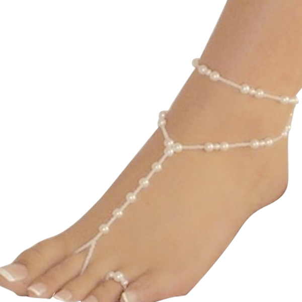 Imitation Pearl Beach Anklet