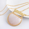 Waved Bar Crescent Necklace