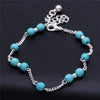 Turquoise Beaded Anklet