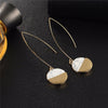 Geometric Marble Drop Earrings