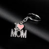 I LOVE MOM Keychain