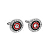 Crystal Studded Round Cufflinks