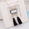 Shell Embellished Tassel Necklace