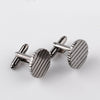 Round Striped Cufflinks