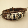 Rock Skull Braided Leather Bracelet