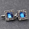 Crystal Embellished Square Cufflinks
