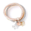 Butterfly Charms 3Pc Bracelet