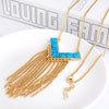 Triangle Fringes Statement Necklace