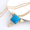 Square in Triangle Drop Necklace