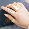 Abstract Geometry Rings Set