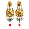 Beaded Coins Drop Earrings