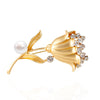 Flower with Pearl Brooch