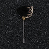 Black Metal Leaf Vintage Lapel Pin