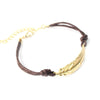 Gold Leaf Leather Bracelet