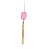 Resin Druzy Tassel Necklace