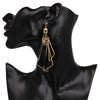 Triangle and Tassel Drop Earrings