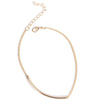 Curved Tube Golden Anklet