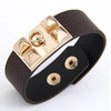 Four Pillars Leather Bracelet