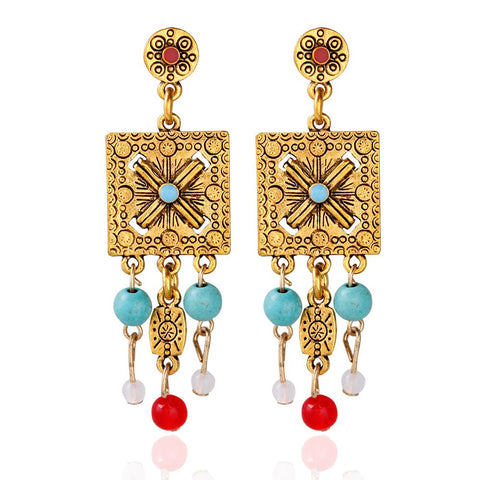 Tribal Square Earrings