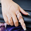 Kissing leaves Chain Link Ring