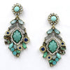 Carved Flower Drop Earrings