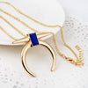 Geometric Horn Pendant Necklace