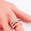 Crossing Lines Ring