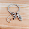 LOVE YOU DAD Fish Hook Charms Keychain