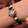 Final Fantasy Wolf Symbol Leather Bracelet