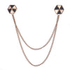 Two Trapezium Chain-Link Brooch