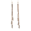Three Crystals Tassel Earrings