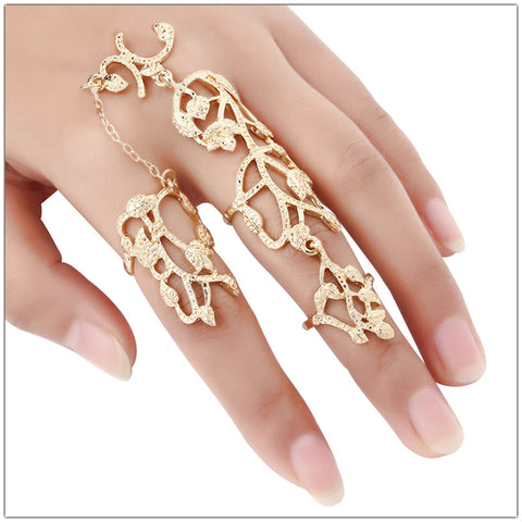 Floral Bliss Chain Link Ring
