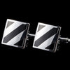 Diagonal Stripes Square Cufflinks