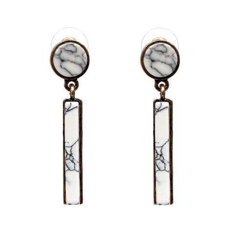 Hanging Rectangle Drop Earrings