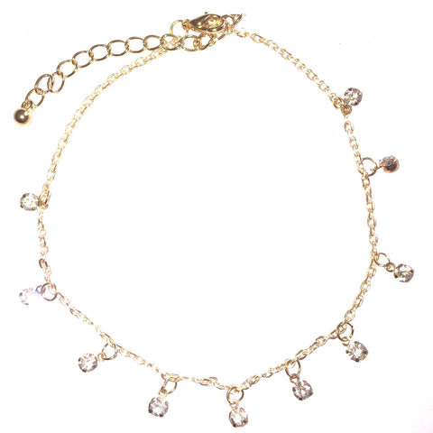 Crystal Dangle Charms Anklet