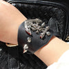 Anchor with Rivets Leather Bracelet