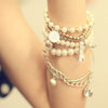 Multilayer Eiffel Tower & Coin Charms Bracelet