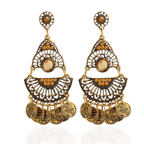 Hanging Coins Vintage Earrings