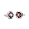 Crystal Studded Round Cufflinks