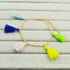 Multi Color Tassel Anklet