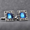 Crystal Embellished Square Cufflinks