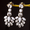 Crystal Leaves Drop Earrings