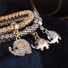 Elephant Charms 3Pc Bracelet