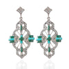 Vintage Grid Dangle Earrings
