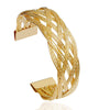 Overlapping Braids Cuff Bracelet