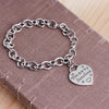 YOU ARE MY SUNSHINE Engraved Heart Charms Bracelet