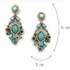 Carved Flower Drop Earrings
