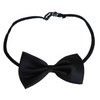 Solid Black Polyester Bowtie