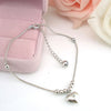 Hanging Heart Charm Anklet