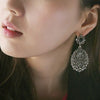 Hollow Hanging Oval Earrings